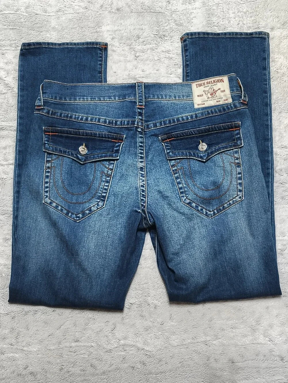True Religion The Ricky Flap Straight Jean Mens 34 (36